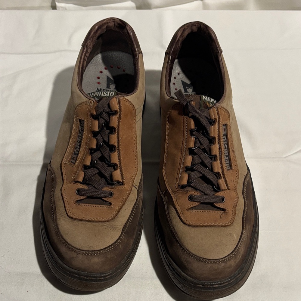 Mephisto Men's Tan and Brown Nubuck Sneakers